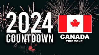 Canada 2024 New year Countdown Live  EST Canada Time Zone [upl. by Kyriako]