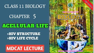 HIV STRUCTURE  HIV LYFE CYCLE CLASS 11 NEW BIOLOGY BOOK SINDH BOARD  MDCAT HIV STRUCTURE CYCLE [upl. by Marilyn731]