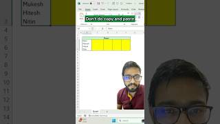 Dont Copy and Paste in Excel‼️Instead Use Amazing Function excel exceltricks exceltips shorts [upl. by Kostman]