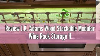 Review JK Adams Wood Stackable Modular Wine Rack Storage Holder with Natural Pins 12 Bottle Ash [upl. by Follmer862]