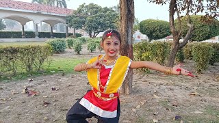 Mamo Chitte Niti Nritye Dance  Rabindra Nritya  Tagore Song Dance  Dance Cover  Moupi [upl. by Lobell]