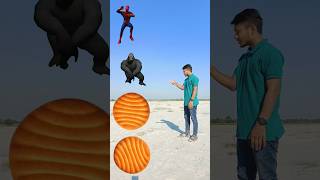 Spinning biscuits to Spiderman monkey frog jocker  funny vfx video 🙂shorts [upl. by Halilad]