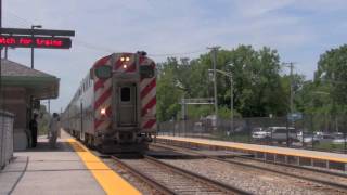 A pair of Metra trains at the Robbins IL Metra station [upl. by Arvo852]