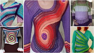 Beautiful granny crochet flower 🌼 pattern topfancy top designs [upl. by Rigdon]