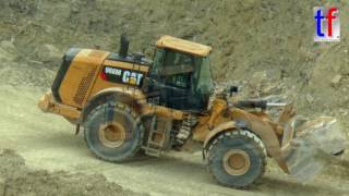 CATERPILLAR 966M Loader Quarry Work  im Steinbruch Germany 2017 [upl. by Lohman814]