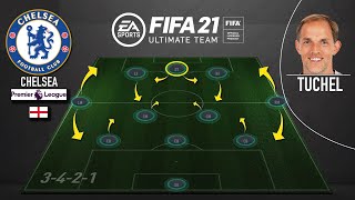 THOMAS TUCHELS FC CHELSEA IN FIFA 21 ULTIMATE TEAM 3421 CUSTOM TACTICS [upl. by Eicnan]