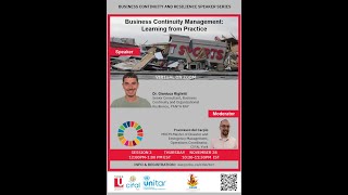 Business Continuity and Resilience Speaker Series [upl. by Anirat]