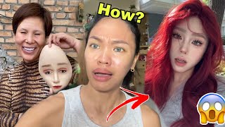 I TRIED THE VIRAL ASIAN DOUYIN MAKEUP 2023 [upl. by Yecam]