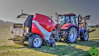 Siloballen pressen und wickeln mit Case Maxxum 140  Lely Welger RP 130  Tanco Autowrap 1320 EH [upl. by Ennael]