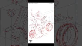 motorcycle exploded view Drawing ✍️ genebond motorcycles howtodrawmotorcycle howtodrawmotorbike [upl. by Florinda]