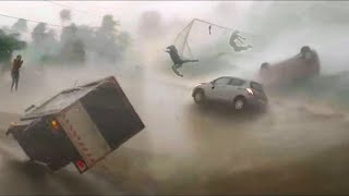 ShanghaiChina is in chaos Super Typhoon Bebinca 151 kmh winds blow away houses cars [upl. by Monson236]