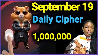 19 September Hamster Kombat Daily Cipher Code Today [upl. by Anikas]