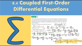 84 Coupled FirstOrder Simultaneous Differential Equations CORE 2  Chapter 8 [upl. by Omocaig]