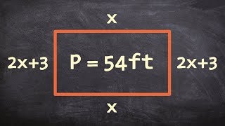 Word problem dealing with perimeter of a rectangle  Free Math videos [upl. by Kendal]