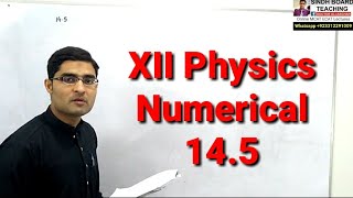 XII Physics Numerical 145 Sindh Text Book Board [upl. by Egidius]