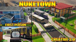 COD NukeTown First Person Creative 20 Map Code In Fortnite COD NUKETOWN Gameplay EPIC [upl. by Amalle]