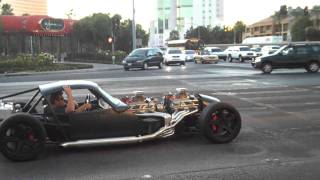 V16  2 V8s Hot rod smokin tire leaving sema show 09 [upl. by Jemina649]