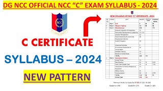 🔴 NCC New OMR Syllabus  2024  NCC C Certificate New Syllabus 2024  NCC C Exam OMR Syllabus Hindi [upl. by Noni]