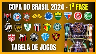 COPA DO BRASIL 2024  SAIU A TABELA DA 1ª FASE [upl. by Ibbob60]