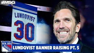 Henrik Lundqvist Watches His Jersey Rise To The Rafters  New York Rangers [upl. by Inna162]