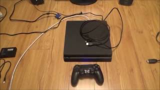 How to Connect the PS4 Slim to a VGA Computer Monitor or VGA TV [upl. by Eirrab]