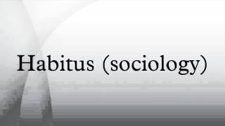 Habitus sociology [upl. by Os]