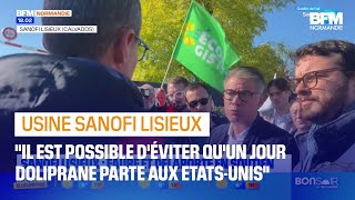 Grève à Sanofi Lisieux les salariés soutenus par Olivier Faure et Arthur Delaporte [upl. by Tegdig579]