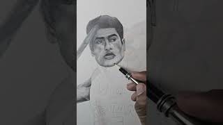 Graphite Drawing of Arshad Nadeem [upl. by Eerised]