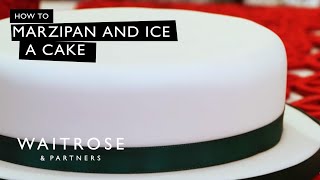 How To Marzipan And Ice A Christmas Cake  Waitrose [upl. by Ocnarfnaig970]