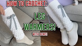 How to Crochet Leg Warmers Tutorial  Cozy and Trendy [upl. by Nav]