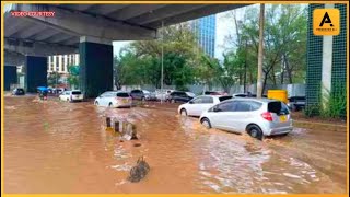 MOMBASA ROAD FLOODS CUT OFF AT CABANAS DUE TO FLASH FLOODS IN NAIROBI [upl. by Milty]