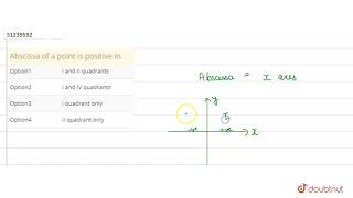 Abscissa of a point is positive in [upl. by Grayce760]
