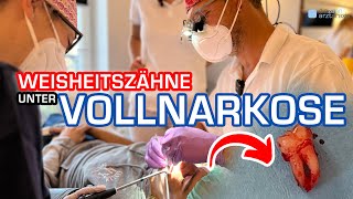 VOLLNARKOSE ALLE 4 WEISHEITSZÄHNE ZIEHEN Zahnarzt [upl. by Danas]