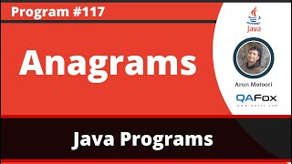 Java program to check whether the given Strings are anagrams using Collections [upl. by Alyose171]