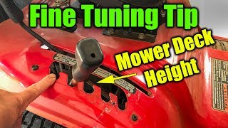 Adjust Mower Deck Height Fine Tuning [upl. by Eilarol154]