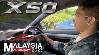 PROTON X50 15 TGDI FLAGSHIP TEST DRIVE REVIEW amp HIGHLIGHTS  MALAYSIA AUTOSHOW 2023 [upl. by Chung540]