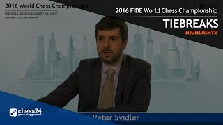 2016 FIDE World Chess Championship  Highlights  Tiebreaks [upl. by Canty982]