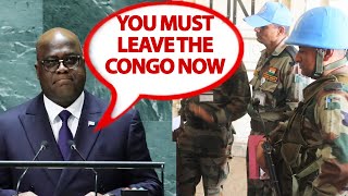 DR Congo President Tells the UN its Useless Peacekeepers Need to Leave ASAP [upl. by Ecirp]