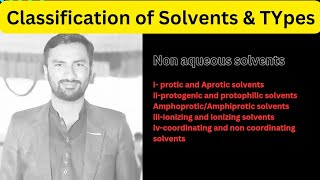 Classification of solvents inorganic chemistry  Classification of non aqueous solvents  hindiurdu [upl. by Brandi]