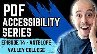 How to make PDFs Accessible  Episode 14 Antelope Valley College  Adobe Acrobat Pro DC [upl. by Ainoek]