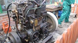 Petter twin cylinder semi diesel Startup [upl. by Murton]