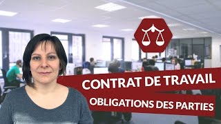 Le contrat de travail  les obligations des parties  STMG Droit  digiSchool [upl. by Analaf]