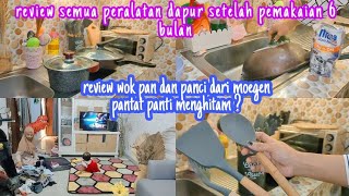 REVIEW WOK PAN DAN PANCI DARI MOEGEN SETELAH 6 BULAN PEMAKAIAN  pantat panci menghitam [upl. by Ahseka]