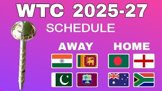 WTC 2025  2027 Schedule  Full Schedule of World Test Championship [upl. by Altheta165]