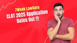 CLAT 2025 Application Dates Out  CLAT 2025  Application Fees  Eligibility  Latest News [upl. by Elisha]