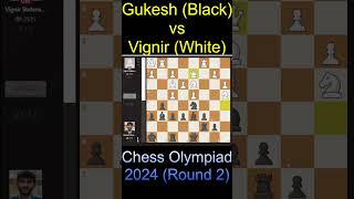 Gukesh crafts a crushing kingside attack Chess Olympiad 2024 shorts chess chessolympiad2024 [upl. by Kenn]