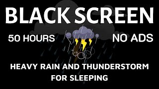 HEAVY RAIN and THUNDERSTORM for SleepingFind Sleep and Wake Up Refreshed BLACK SCREEN [upl. by Ahsitra]