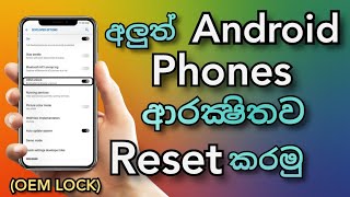 How to hard reset android smartphone  Android reset method OEM unlock  sinhala🇱🇰 [upl. by Margaretta847]