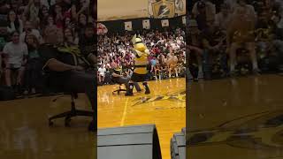 CA principal placed on leave for seemingly inappropriate dance with mascot at pep rally shorts [upl. by Ynavoeg684]