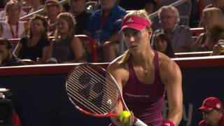 Bouchard Kerber amp Kvitova in action on Wednesday night at Rogers Cup [upl. by Einotna976]